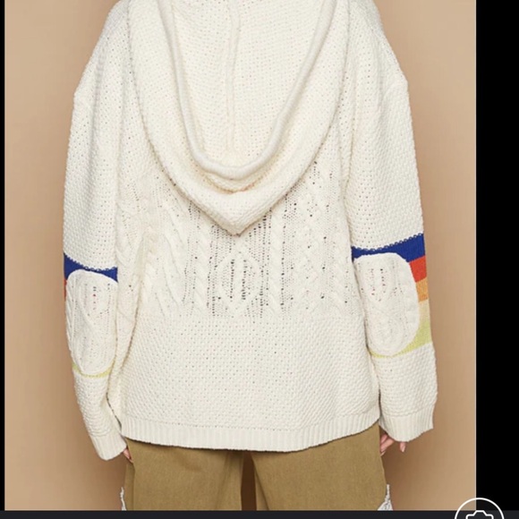 POL Hooded Sweater with Colorful Stripes NWT - Picture 11 of 12